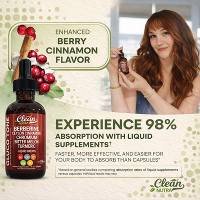 New Maximum Potency Formula: 12-Herb Liquid Drops For Healthy Blood Sugar, Energy & Metabolism