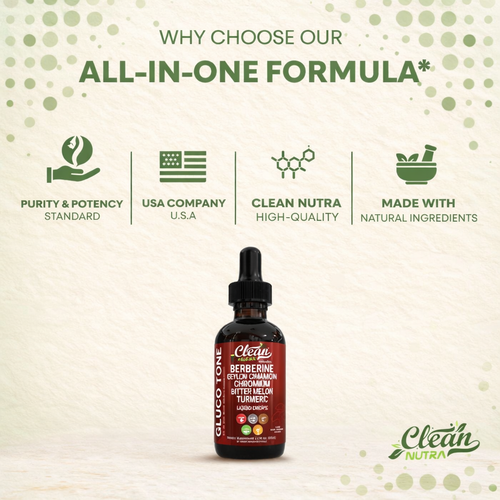New Maximum Potency Formula: 12-Herb Liquid Drops For Healthy Blood Sugar, Energy & Metabolism