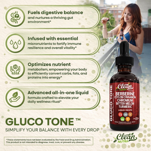 New Maximum Potency Formula: 12-Herb Liquid Drops For Healthy Blood Sugar, Energy & Metabolism